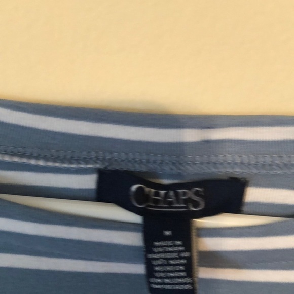Chaps short sleeve tee. Blue/white stripe.…medium - Picture 2 of 4